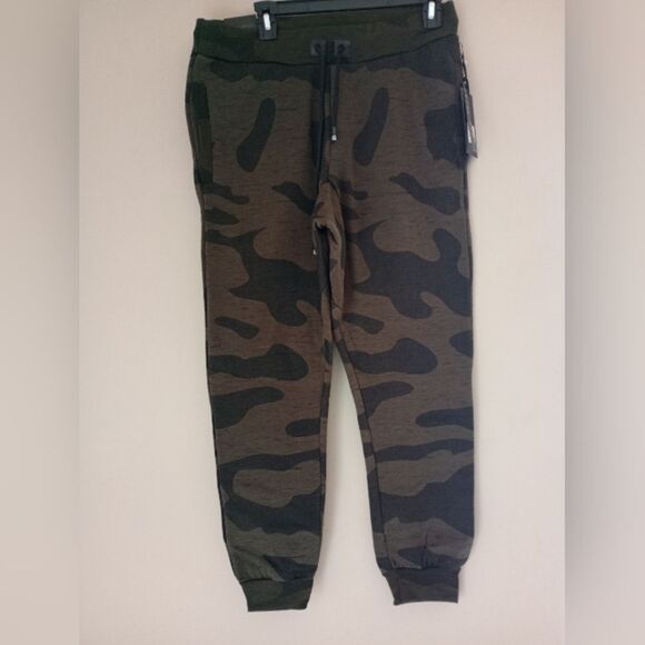 NWT Steven's Jeans Brand Drawstring Camo Sweatpants Joggers Size L - Picture 1 of 9